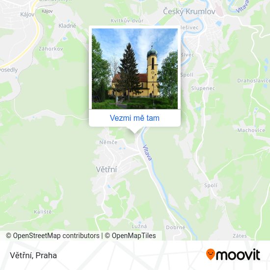 Větřní mapa