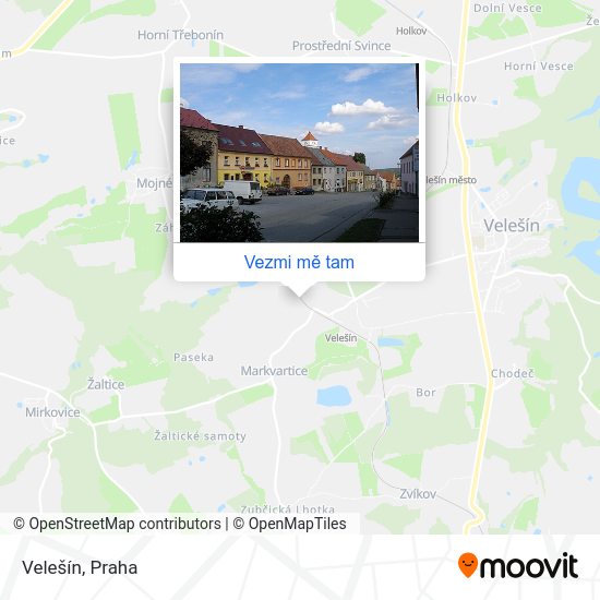Velešín mapa