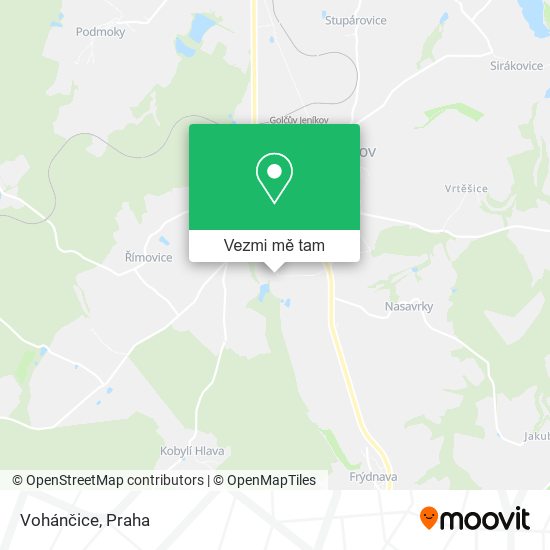 Vohánčice mapa