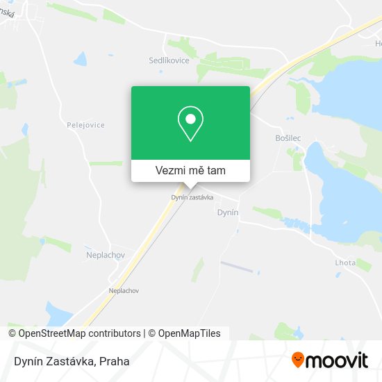 Dynín Zastávka mapa