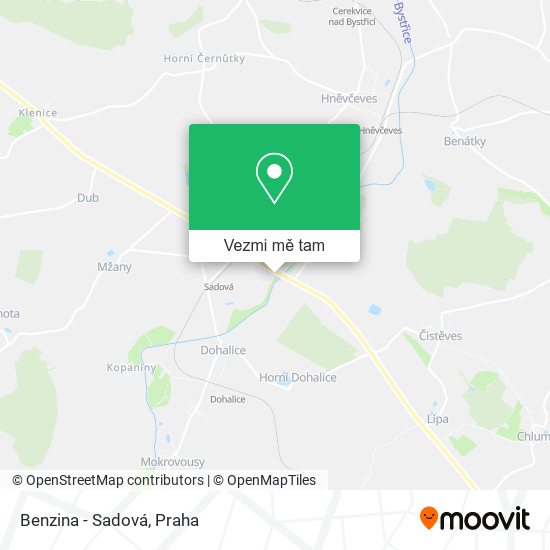 Benzina - Sadová mapa