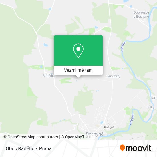 Obec Radětice mapa