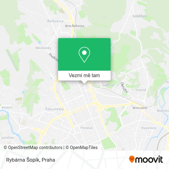 Rybárna Šopík mapa