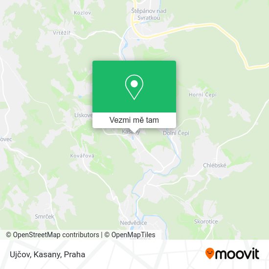 Ujčov, Kasany mapa