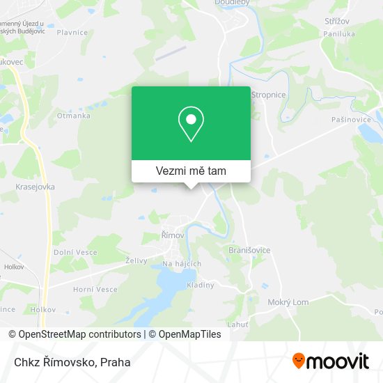 Chkz Římovsko mapa