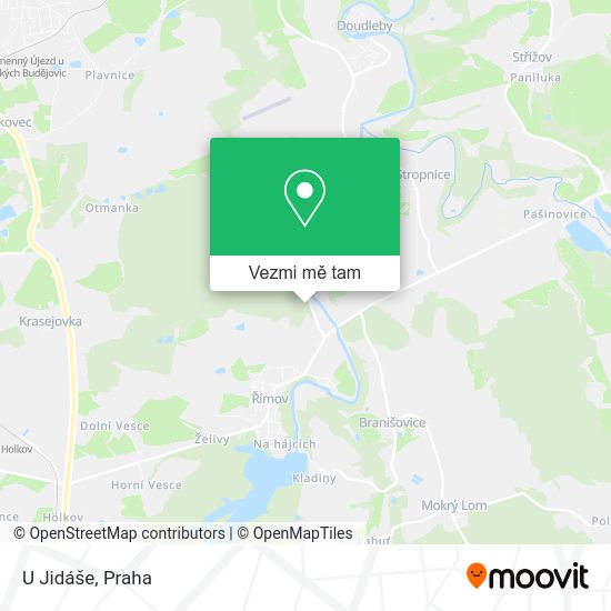 U Jidáše mapa
