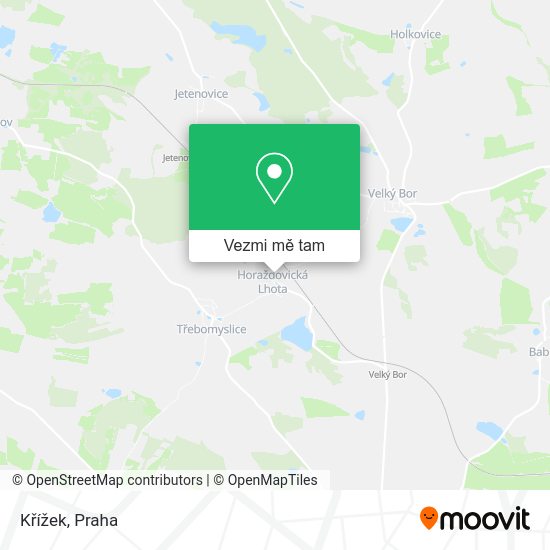 Křížek mapa