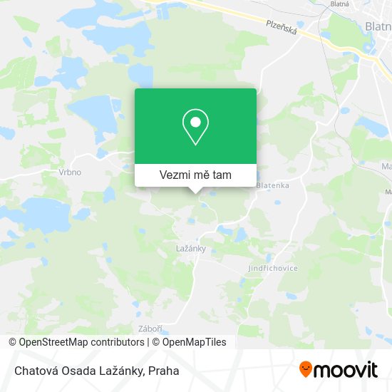 Chatová Osada Lažánky mapa
