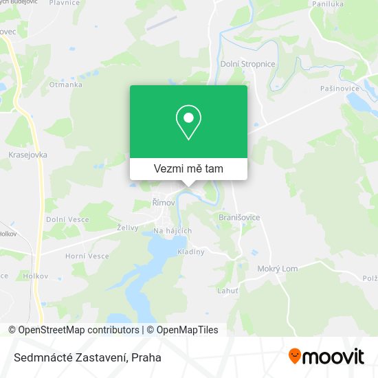Sedmnácté Zastavení mapa