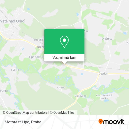 Motorest Lípa mapa