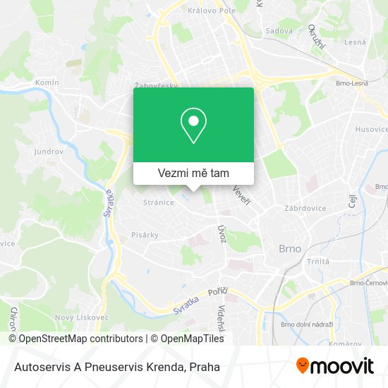 Autoservis A Pneuservis Krenda mapa