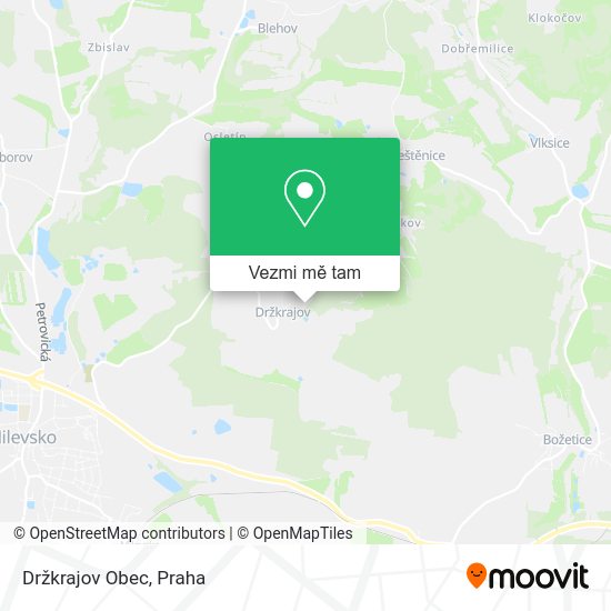 Držkrajov Obec mapa