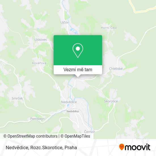 Nedvědice, Rozc.Skorotice mapa