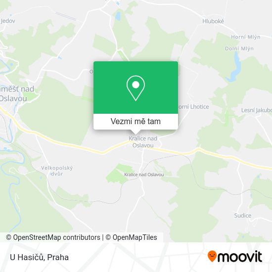 U Hasičů mapa