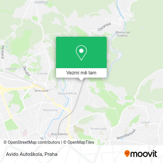 Avido Autoškola mapa