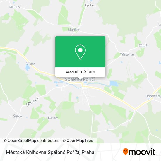 Městská Knihovna Spálené Poříčí mapa