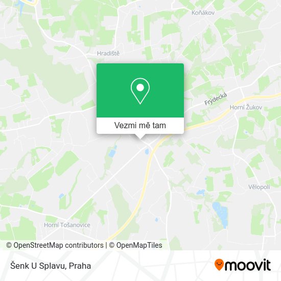 Šenk U Splavu mapa