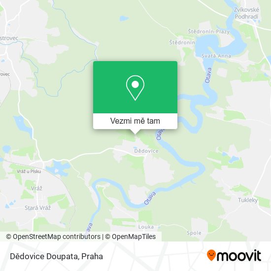 Dědovice Doupata mapa
