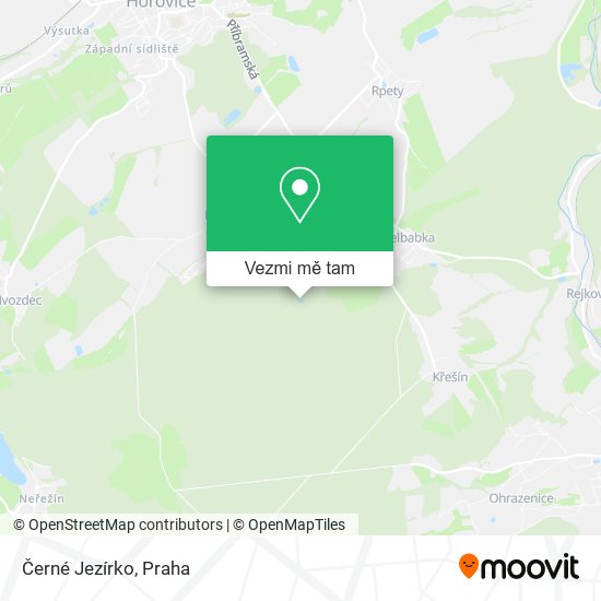 Černé Jezírko mapa