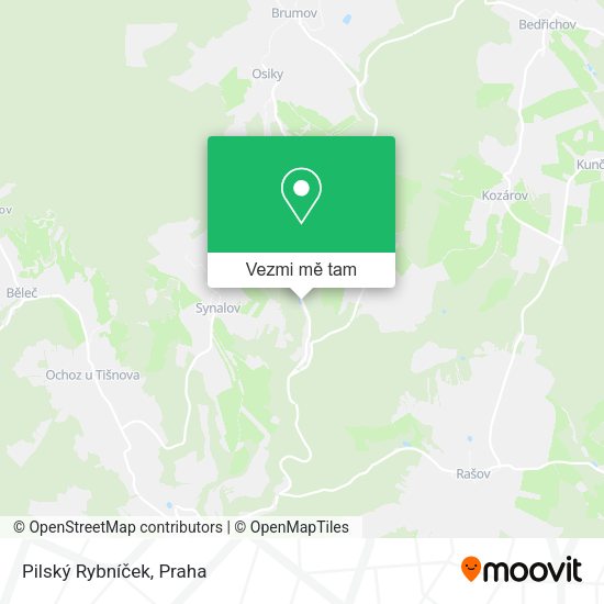 Pilský Rybníček mapa