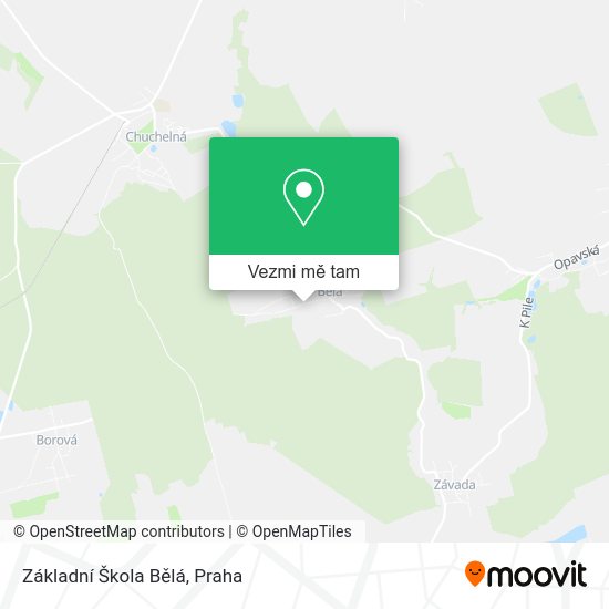 Základní Škola Bělá mapa