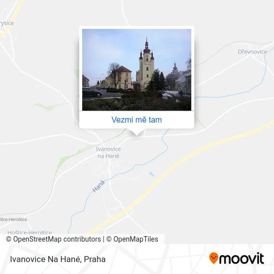 Ivanovice Na Hané mapa