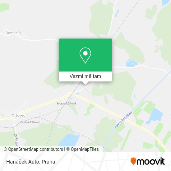 Hanáček Auto mapa