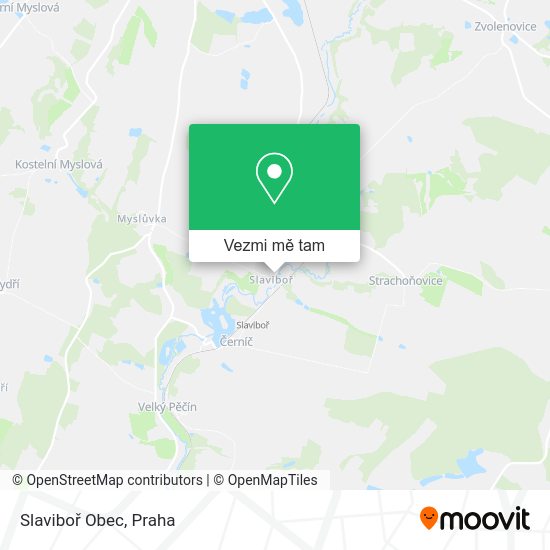 Slaviboř Obec mapa