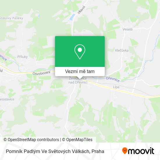 Pomník Padlým Ve Světových Válkách mapa