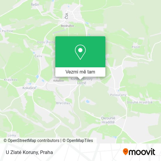 U Zlaté Koruny mapa