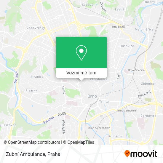 Zubní Ambulance mapa
