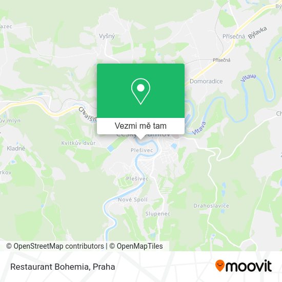 Restaurant Bohemia mapa