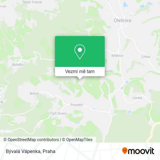 Bývalá Vápenka mapa
