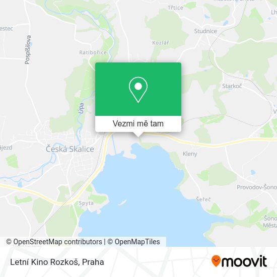 Letní Kino Rozkoš mapa