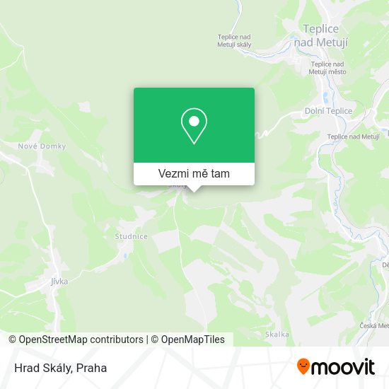 Hrad Skály mapa