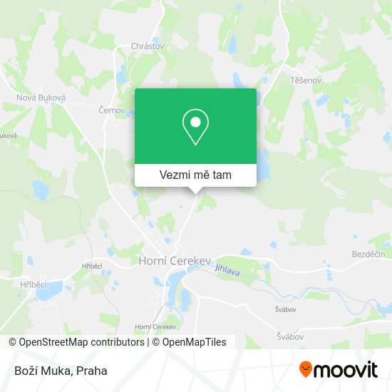 Boží Muka mapa