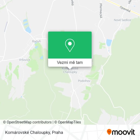 Komárovské Chaloupky mapa