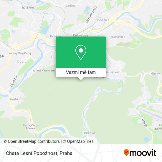 Chata Lesní Pobožnost mapa