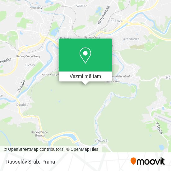 Russelův Srub mapa
