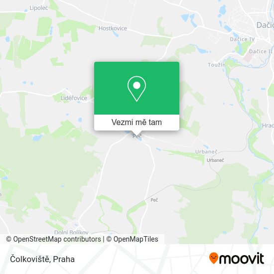 Čolkoviště mapa