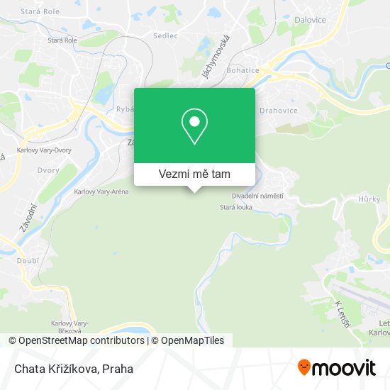 Chata Křižíkova mapa