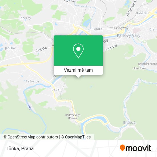 Tůňka mapa