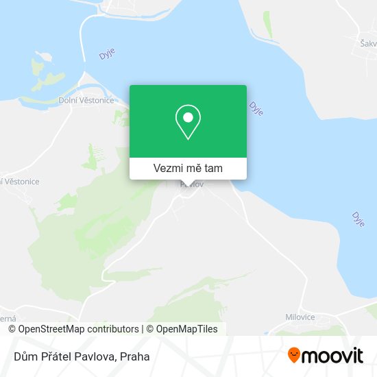 Dům Přátel Pavlova mapa