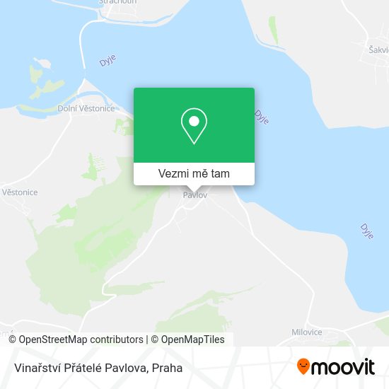 Vinařství Přátelé Pavlova mapa
