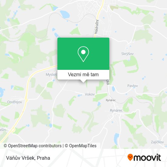 Váňův Vršek mapa