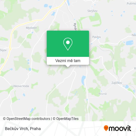 Bečkův Vrch mapa