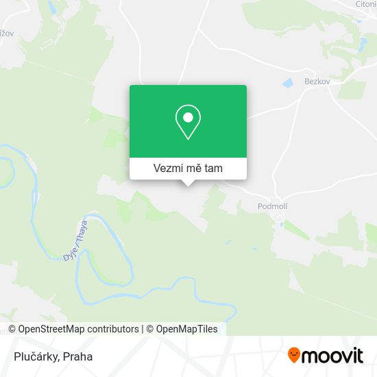 Plučárky mapa