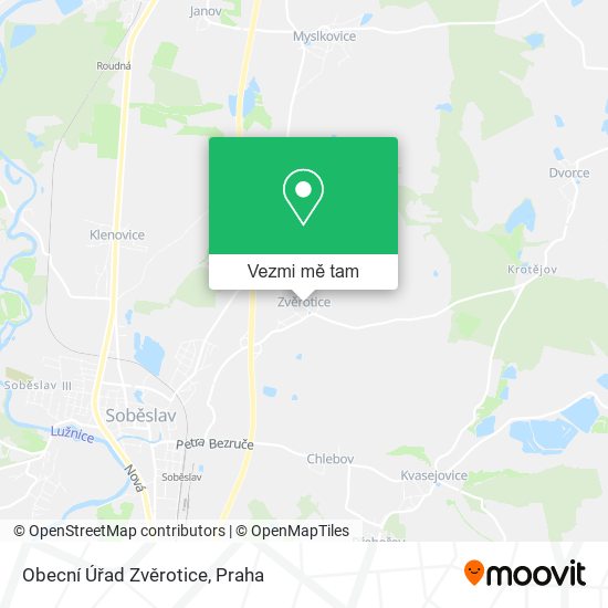 Obecní Úřad Zvěrotice mapa