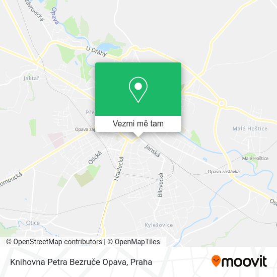 Knihovna Petra Bezruče Opava mapa