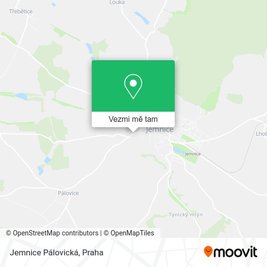 Jemnice Pálovická mapa